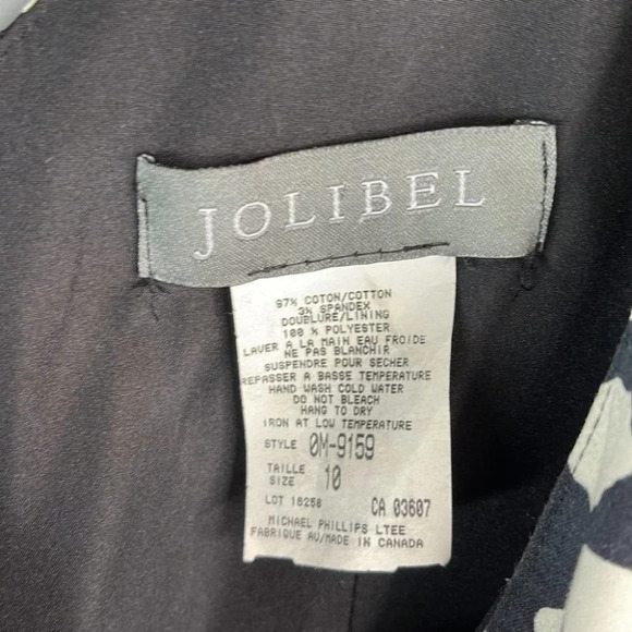 VINTAGE Jolibel Dots Midi Dress Black White Crossover V-neck Sleeveless Size 10 - Picture 8 of 10